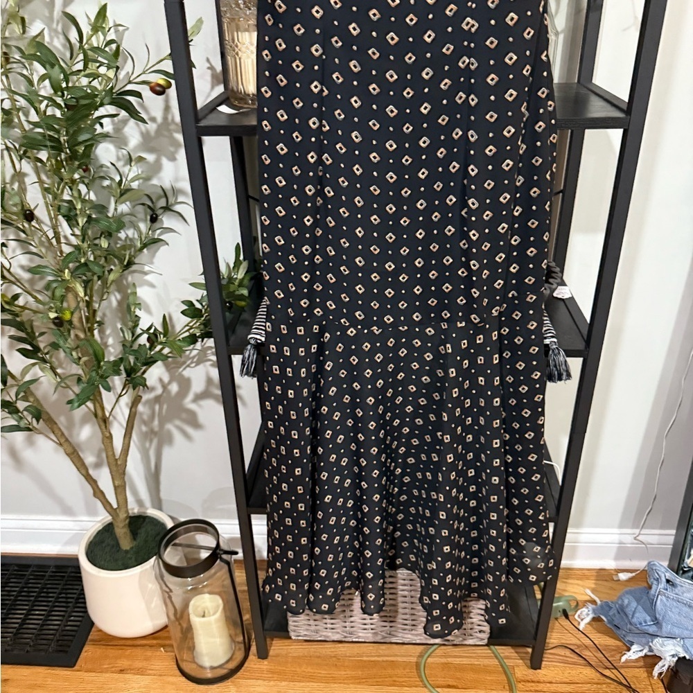 Ann Tobias Black and White Polka Dot Tiered Sundress size 8 - Picture 6 of 9